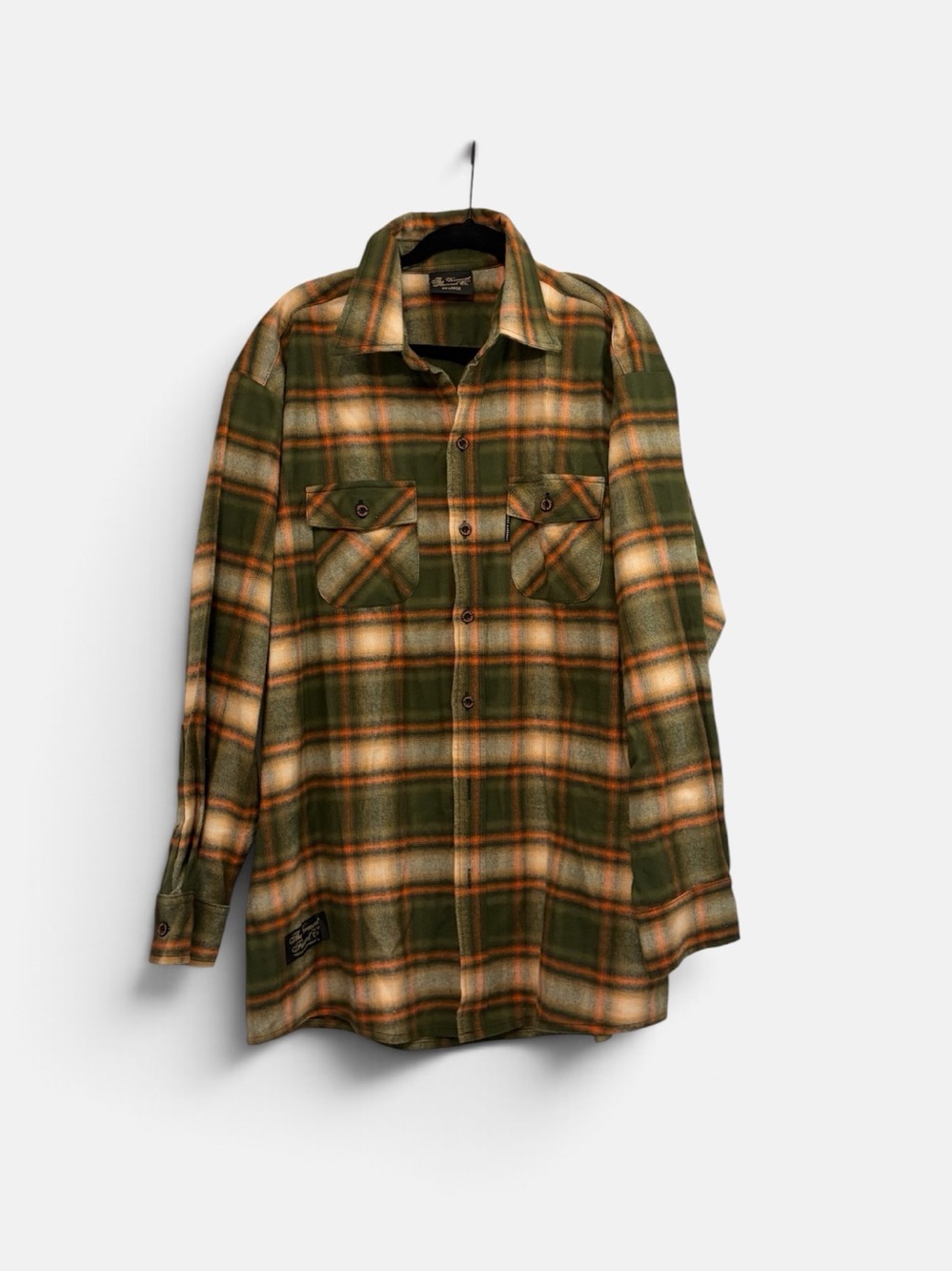 Men's Green Plaid Button-Down Shirt